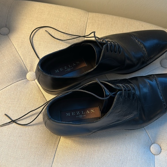 Men’s Mezlan Leather Lace-Up Oxford Dress Shoes - Picture 9 of 11